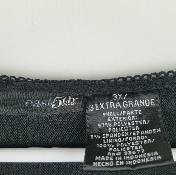 Black Lace Shirt Sz 3X - Picture 2 of 3